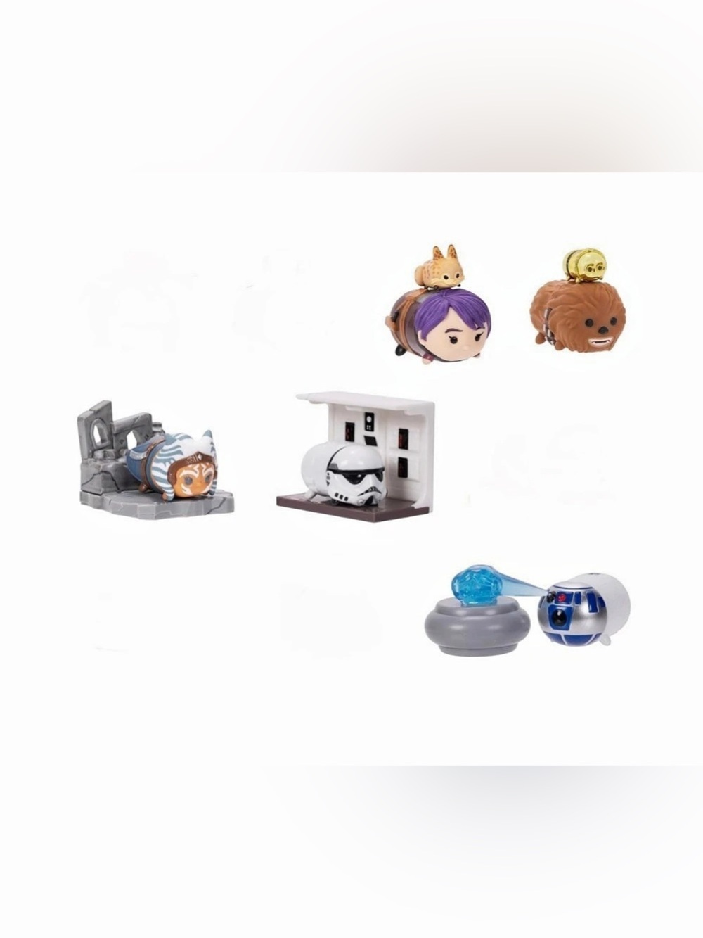 Star Wars Tsum Tsum Series 1 Lot Set Of 5 Stormtrooper R2-D2 Chewbacca Ahsoka T.